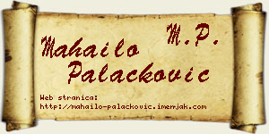 Mahailo Palačković vizit kartica